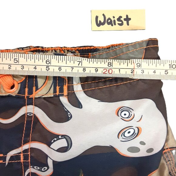 Boys Swim Trunks XS Waist Pocket Octopus Design Summer Beach Elastic Waist - Picture 5 of 5